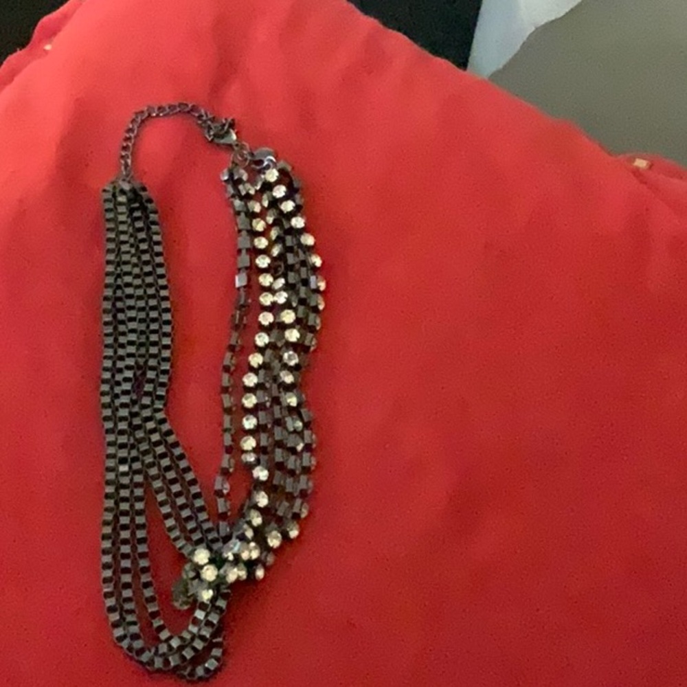 Elegant Black and Silver Necklace